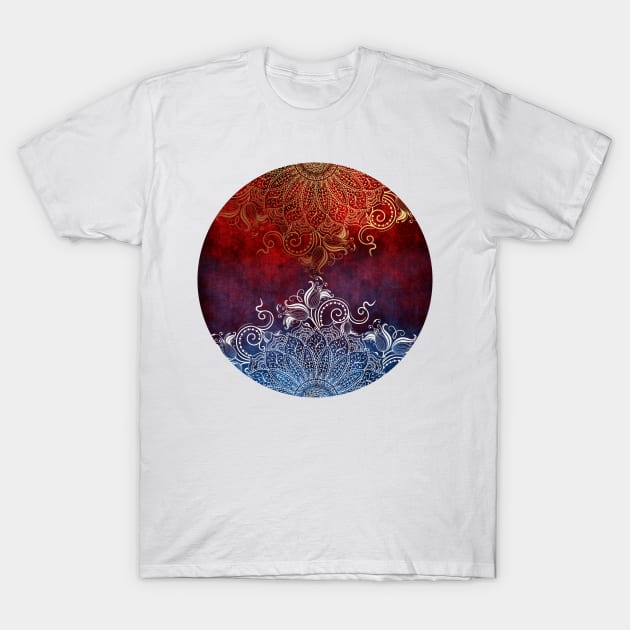 Mandala Fire & Ice T-Shirt by aleibanez